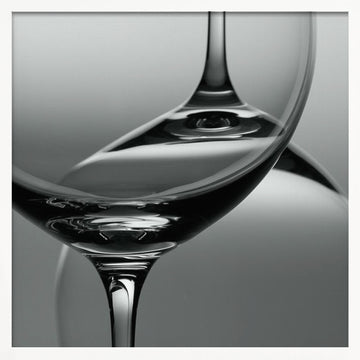 Elegant Glass Reflections | Poster - White Frame Interior