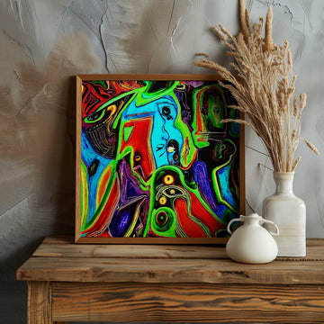 Vibrant Abstract Forms | Poster - Room Interior 1