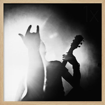 Rock On Concert Hand | Poster - Wood Frame Interior