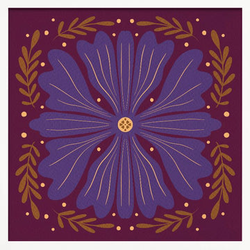 Rich Purple Bloom | Poster - White Frame Interior