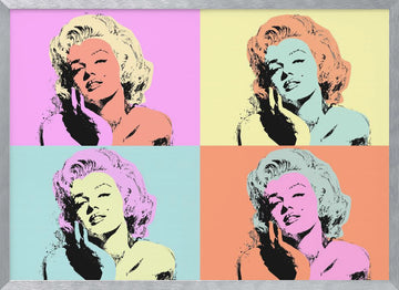 Iconic Marilyn Pop Art | Poster - Silver Frame Interior