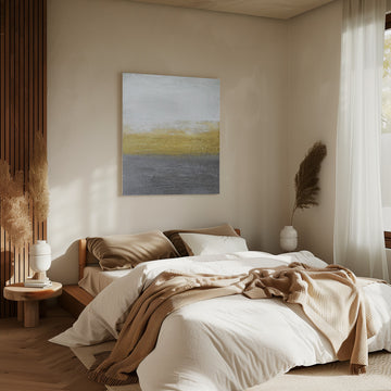 Golden Grey Horizon | Canvas - Room Interior 2