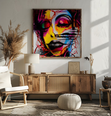 Vibrant Abstract Woman | Poster - Room Interior 2