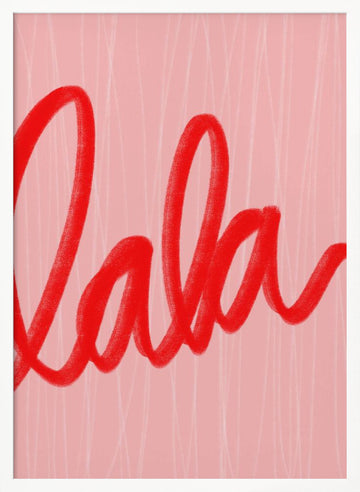 Playful Red Script | Poster - White Frame Interior