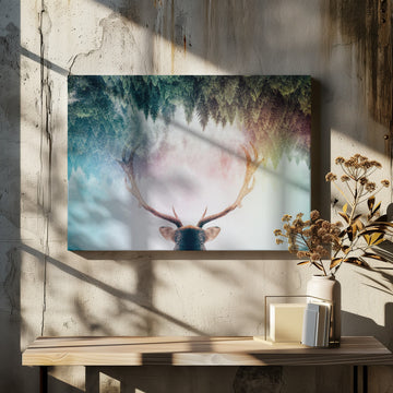 Mystical Forest Stag | Canvas - Room Interior 2