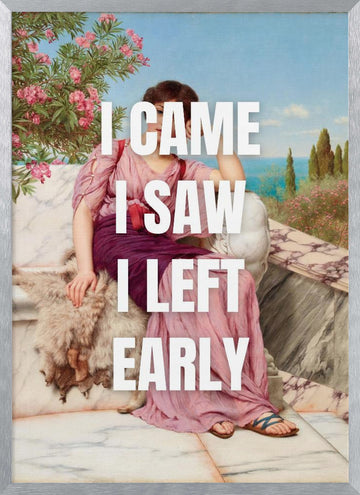Classical Lady Funny Quote | Poster - Silver Frame Interior