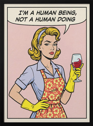 Human Being Pop Art | Poster - Black Metal Frame Interior