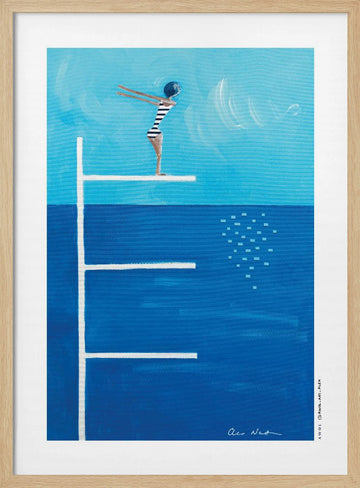 Ready to Dive | Poster - Wood Frame Interior