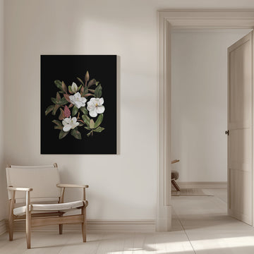 Magnolias Black | Canvas - Room Interior 1