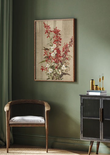Cardinal Flowers | Poster - Room Interior 2