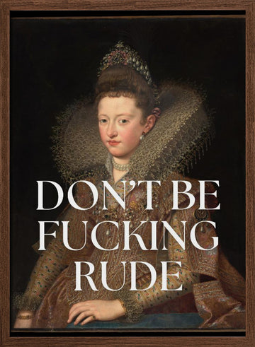 Sassy Royal Portrait | Poster - Walnut Frame Interior