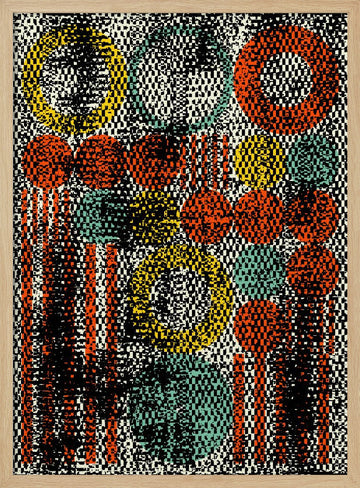 Geometric Pop Art | Poster - Wood Frame Interior
