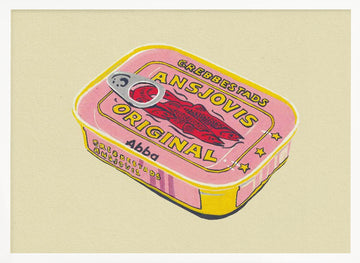 Retro Pink Fish Tin | Poster - White Frame Interior