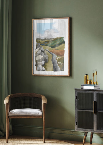 Winding Mountain Path | Poster - Room Interior 2