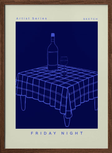 Fridaynight | Poster - Walnut Frame Interior