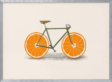 Citrus Cycle | Poster - Silver Frame Interior