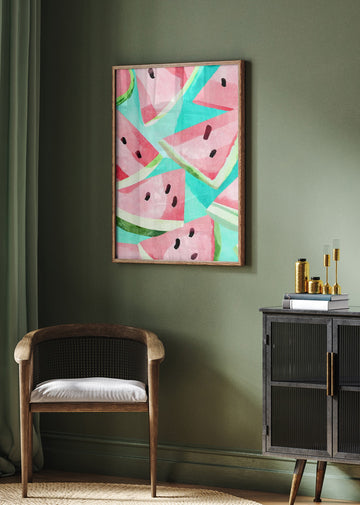 Refreshing Watermelon Pattern | Poster - Room Interior 2
