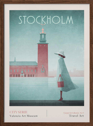 Stockholm-1 Stockholm City Hall | Poster - Walnut Frame Interior