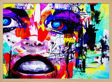 Vibrant Urban Portrait | Poster - Wood Frame Interior