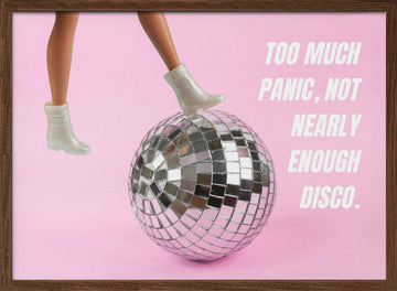 Too Much Disco Fun | Poster - Walnut Frame Interior