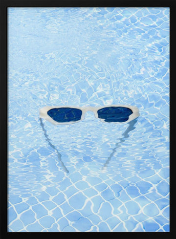 Floating Summer Sunglasses | Poster - Black Metal Frame Interior