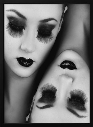 Dark Glamour Faces | Poster - Black Metal Frame Interior