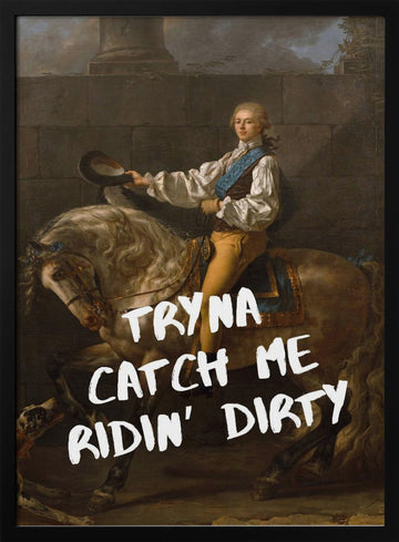 Ridin' Dirty Horseman | Poster - Black Metal Frame Interior