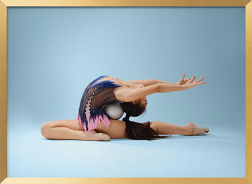 Graceful Rhythmic Gymnast Pose | Poster - Gold Frame Interior