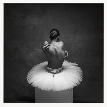 Graceful Ballerina Back | Poster - White Frame Interior