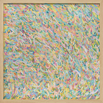 Pastel Abstract Flow | Poster - Wood Frame Interior