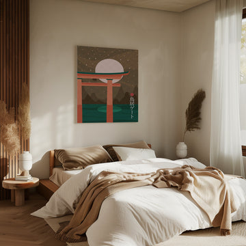 Moonlit Torii Gate | Canvas - Room Interior 2