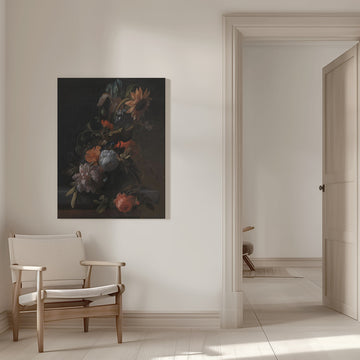 A Bowl of Flowers By Elias Van Den Broeck | Canvas - Room Interior 1