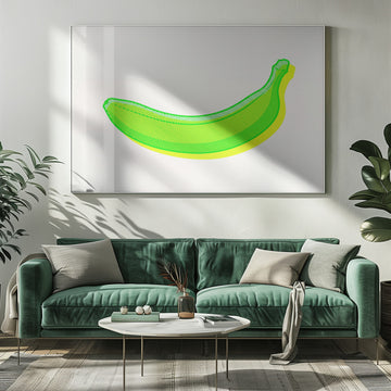 Neon Green Banana | Poster - Room Interior 1