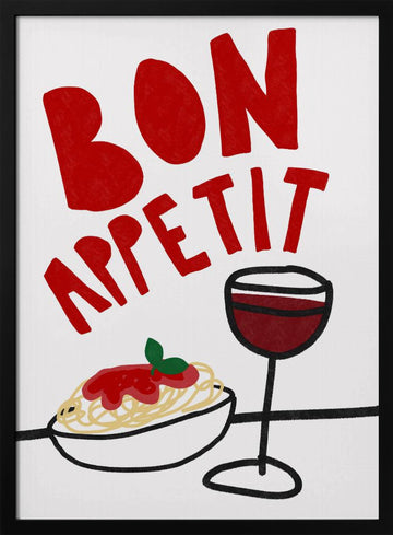 Bon Appetit | Poster - Black Metal Frame Interior