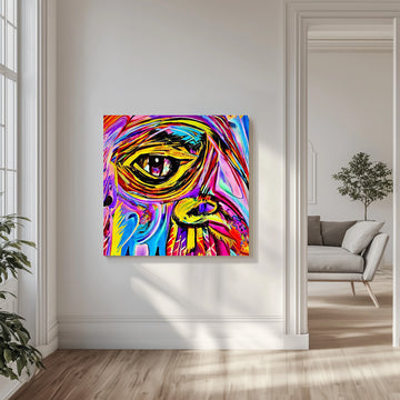 Vibrant Abstract Eye | Canvas - Room Interior 1