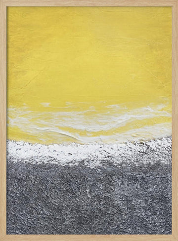 Textured Beach Abstract | Poster - Wood Frame Interior