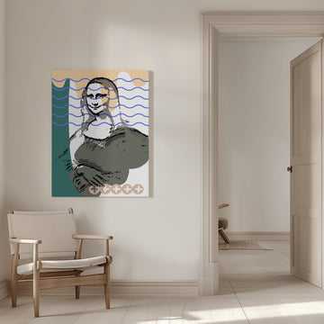 Wavy Mona Lisa Smile | Canvas - Room Interior 1