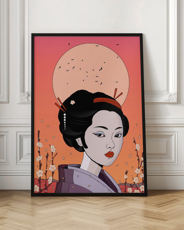 Geisha Moon Blossom | Poster - Room Interior 1
