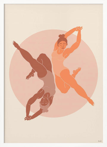 Dancing Women Balance | Poster - White Frame Interior