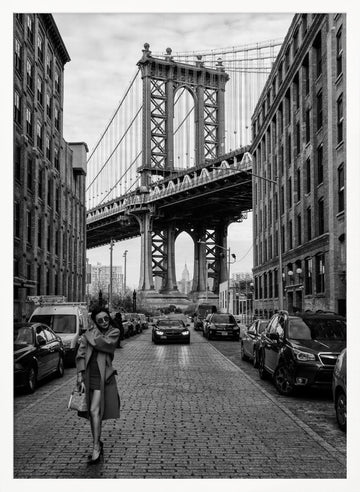 Manhattan Bridge Urban Style | Poster - White Frame Interior