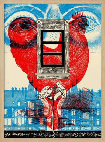Eyes Heart Window City | Poster - Wood Frame Interior