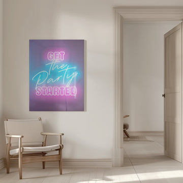 Get The Party Started Neon | Canvas - Room Interior 1