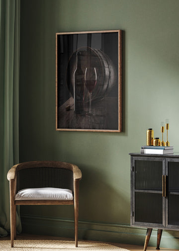 Rustic Wine and Barrel | Poster - Room Interior 2
