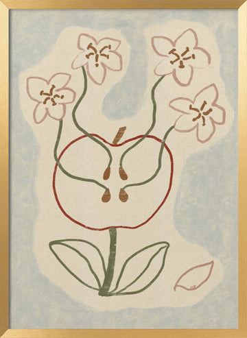 Blooming Apple Blossoms | Poster - Gold Frame Interior