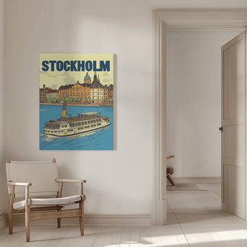 Stockholm Steamboat Journey | Canvas - Room Interior 1