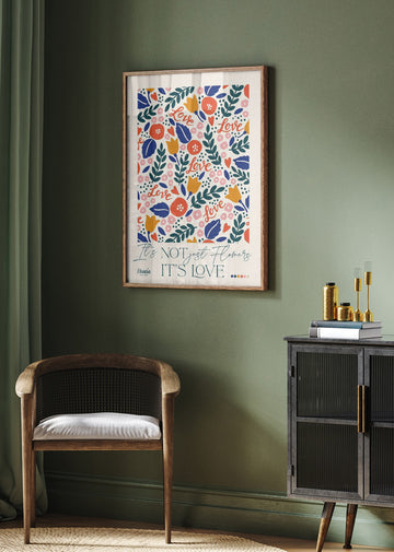 Floral Love Pattern | Poster - Room Interior 2