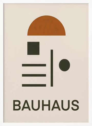 Bauhaus Geometric Abstraction | Poster - White Frame Interior