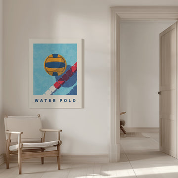Vibrant Water Polo Ball | Canvas - Room Interior 1