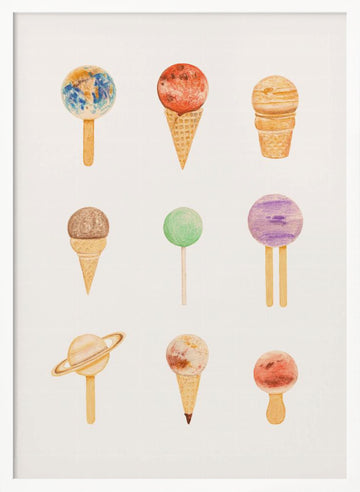 Planet Desserts | Poster - White Frame Interior