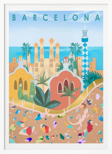Barcelona | Poster - White Frame Interior